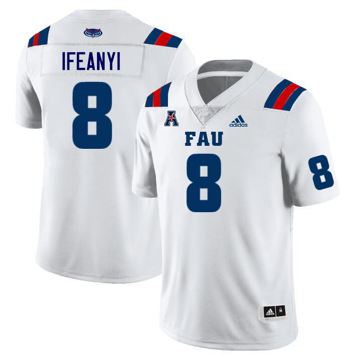Florida Atlantic Owls #8 Chisom Ifeanyi College Football Jerseys Stitched Sale-White